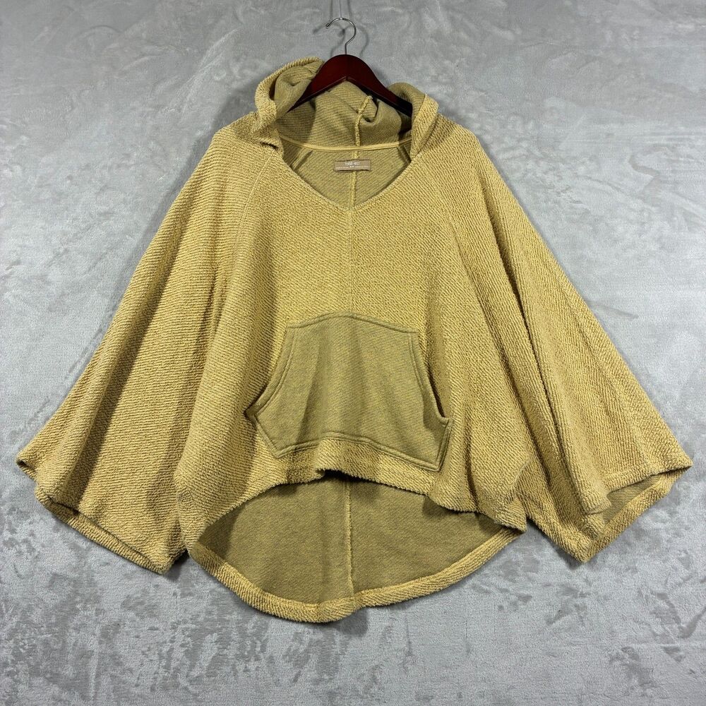 Free People Simone Hoodie M free-est Jojoba Terry Batwing Oversized Pullover
